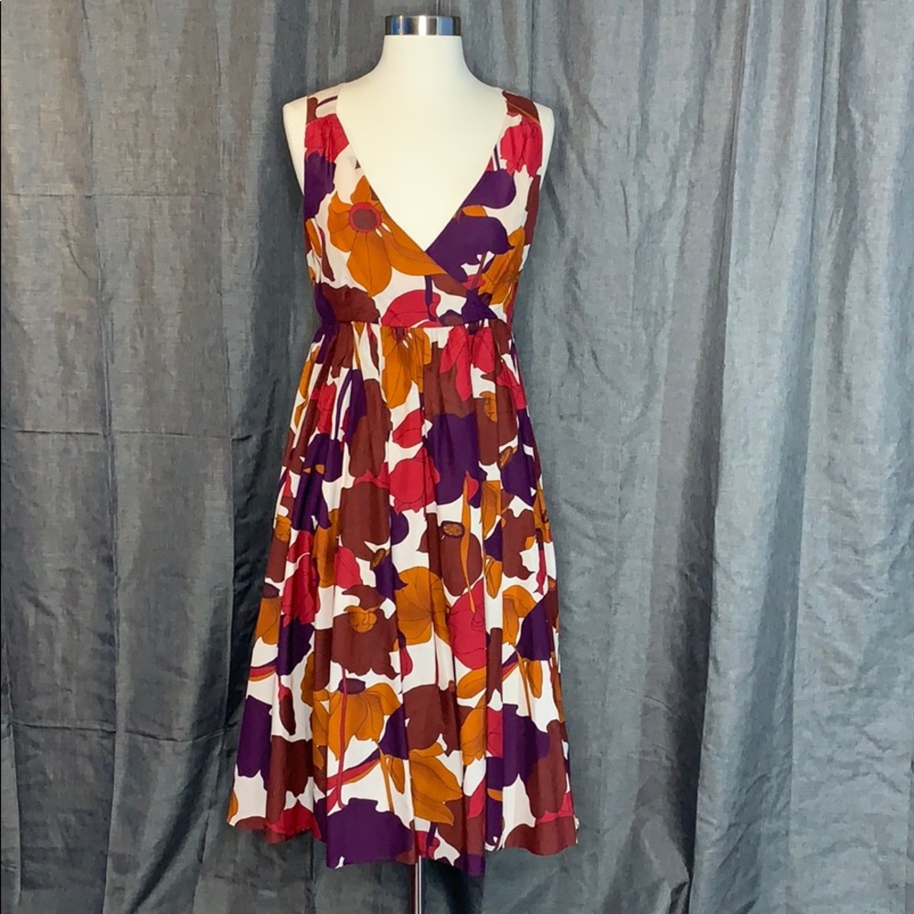 Zara Floral Sleeveless Dress Sz S
